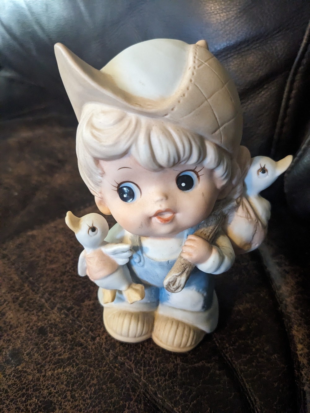 Homco Boy with Ducks Porcelain Figurine